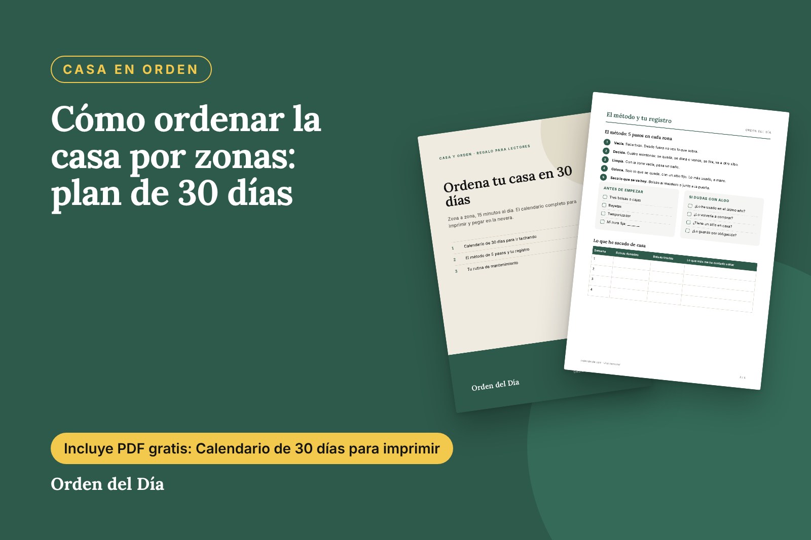 Cómo ordenar la casa por zonas: plan de 30 días