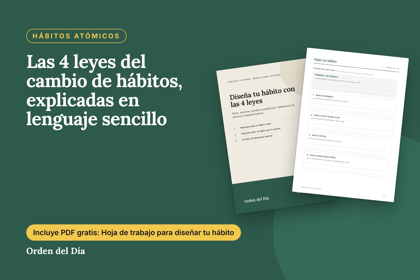 Las 4 leyes del cambio de hábitos, explicadas en lenguaje sencillo